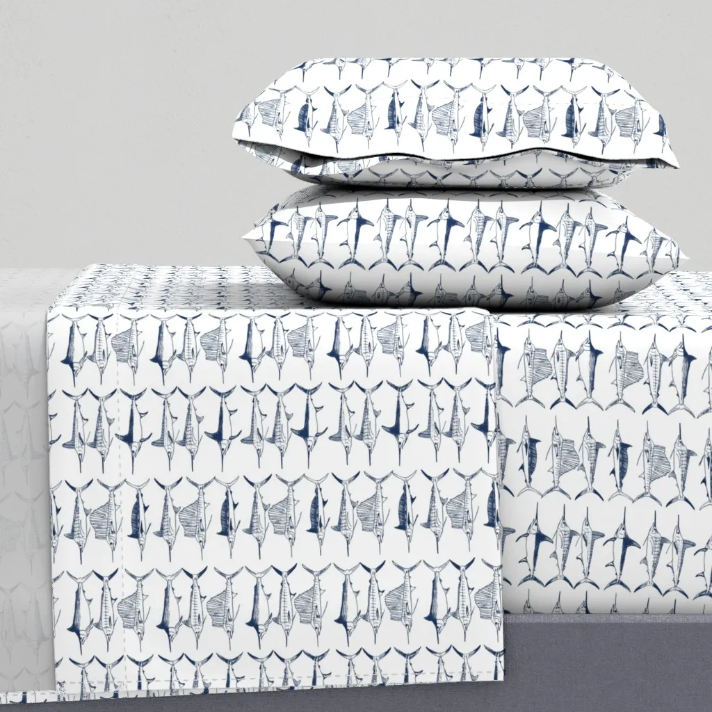 Royal Billfish Slam Queen Sheet Set - Navy Blue product