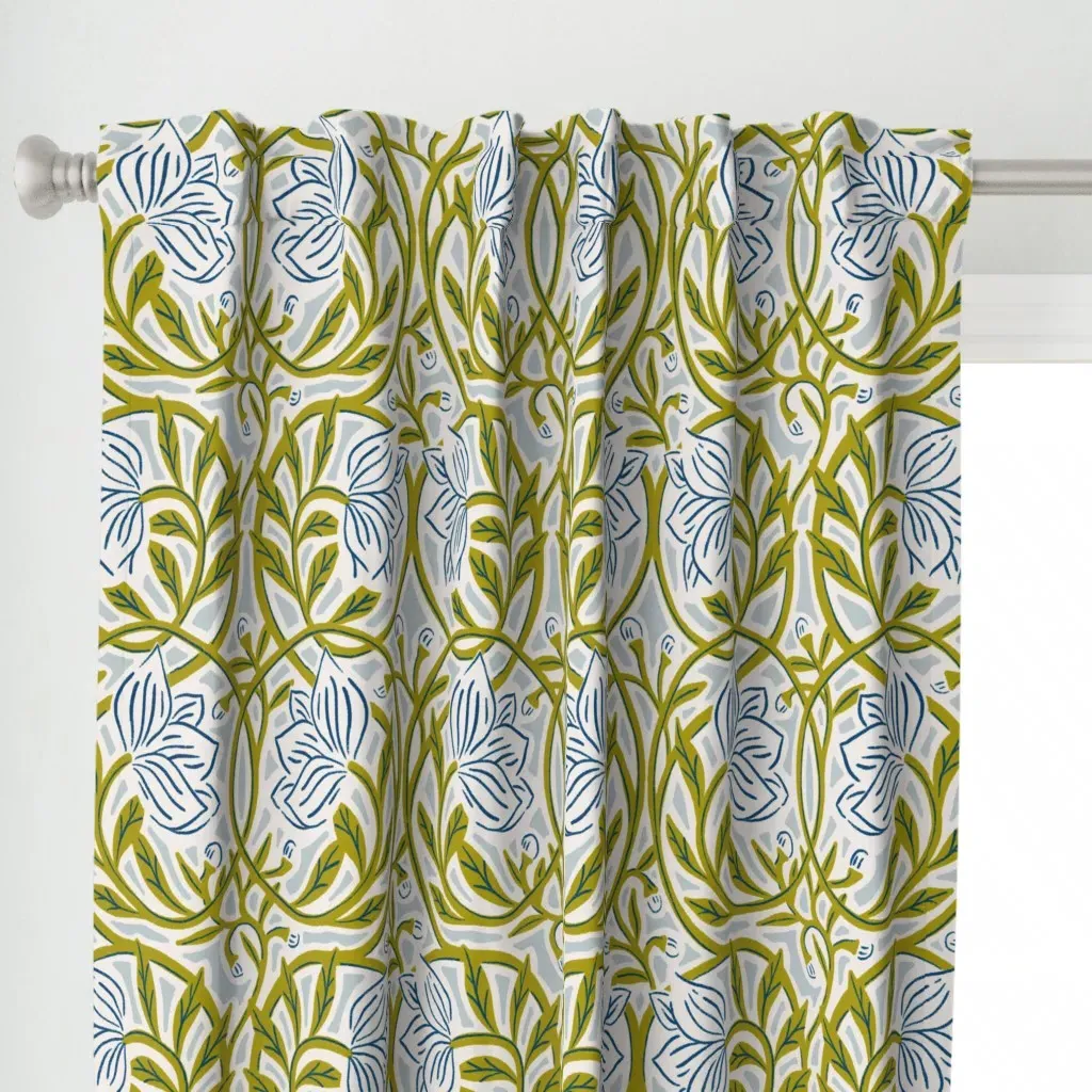Royal Elegance Accent Curtain Panel - Olive Green alternate view