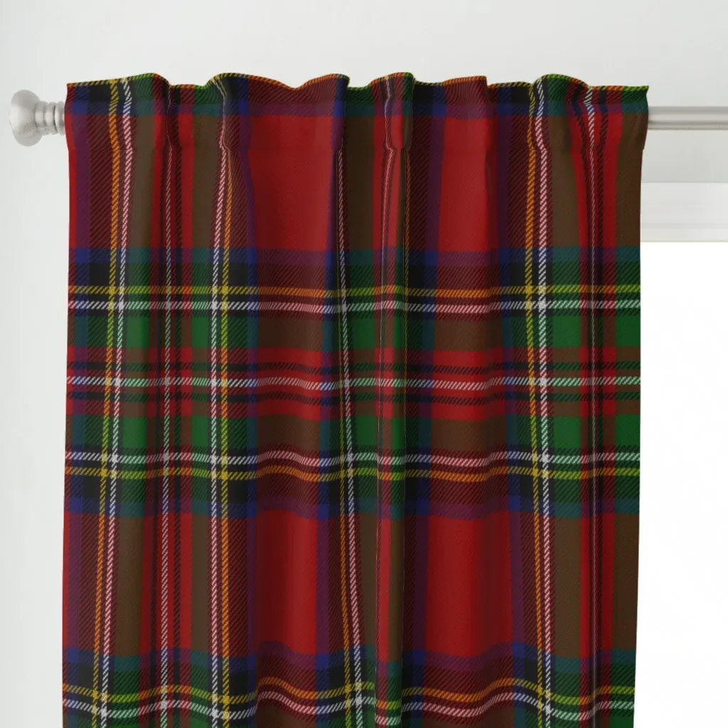 Royal Stewart Tartan Clan Curtain Panel - Red alternate view