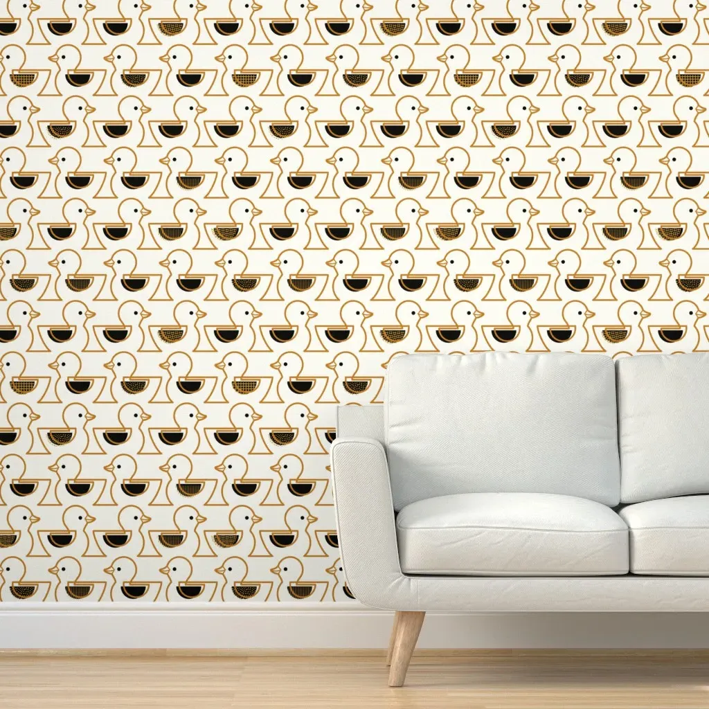 Rubber Duckie Peel and Stick Wallpaper - Gold product
