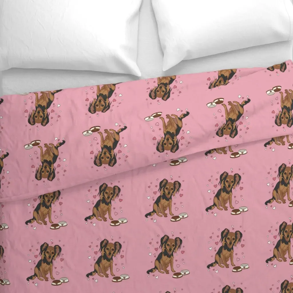 Russian Toy Female Red Duvet Cover - Brown alternate view