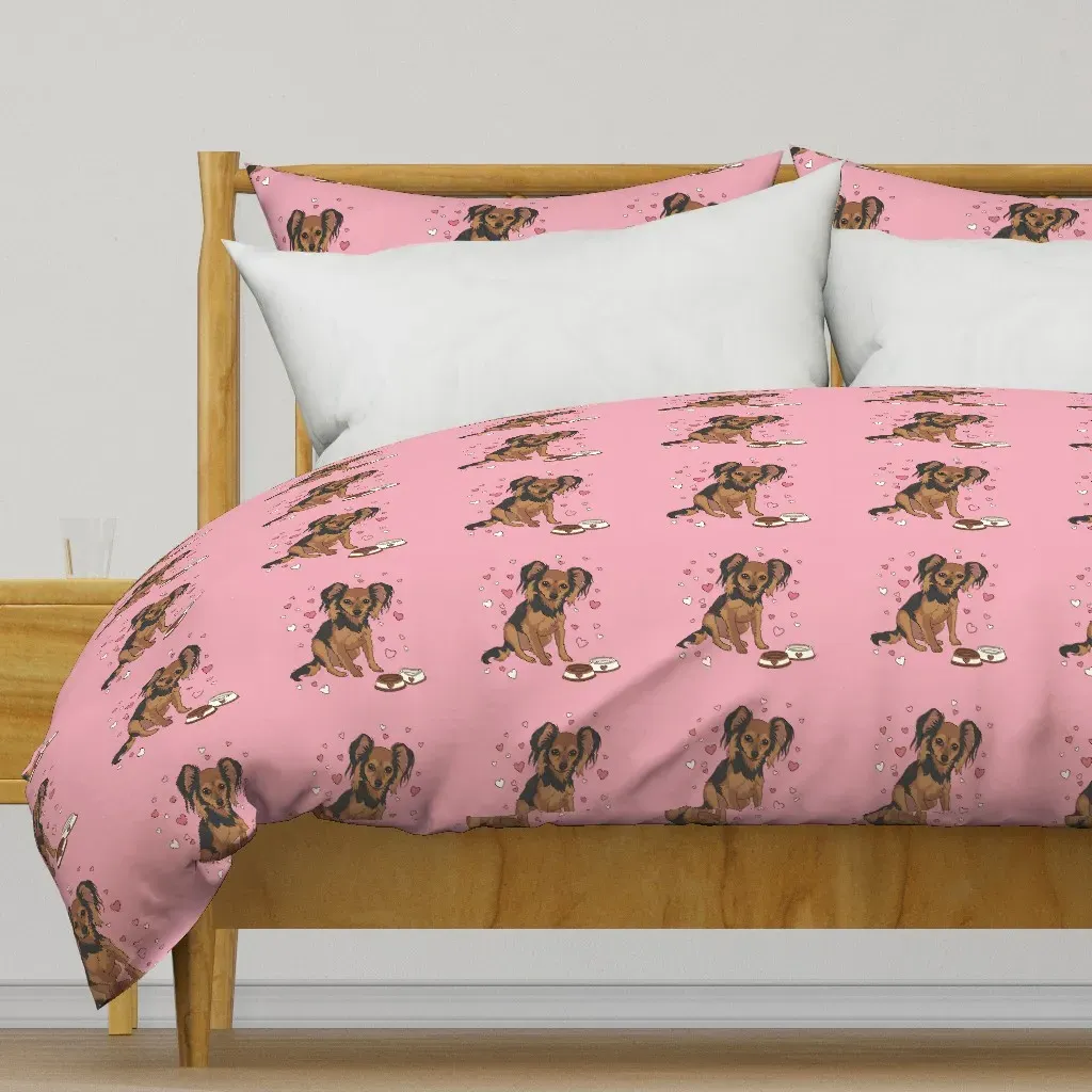 Russian Toy Female Red Duvet Cover - Brown product