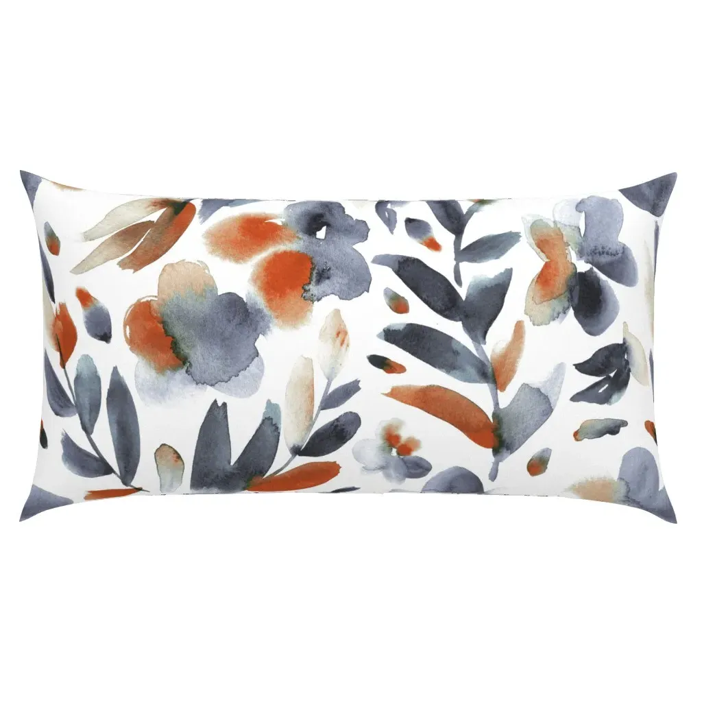 Rust and Grey King Pillow Sham - Dusty Blue product