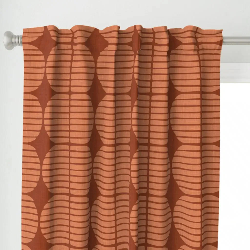 Rust Orange Curtain Panel - Terracotta alternate view