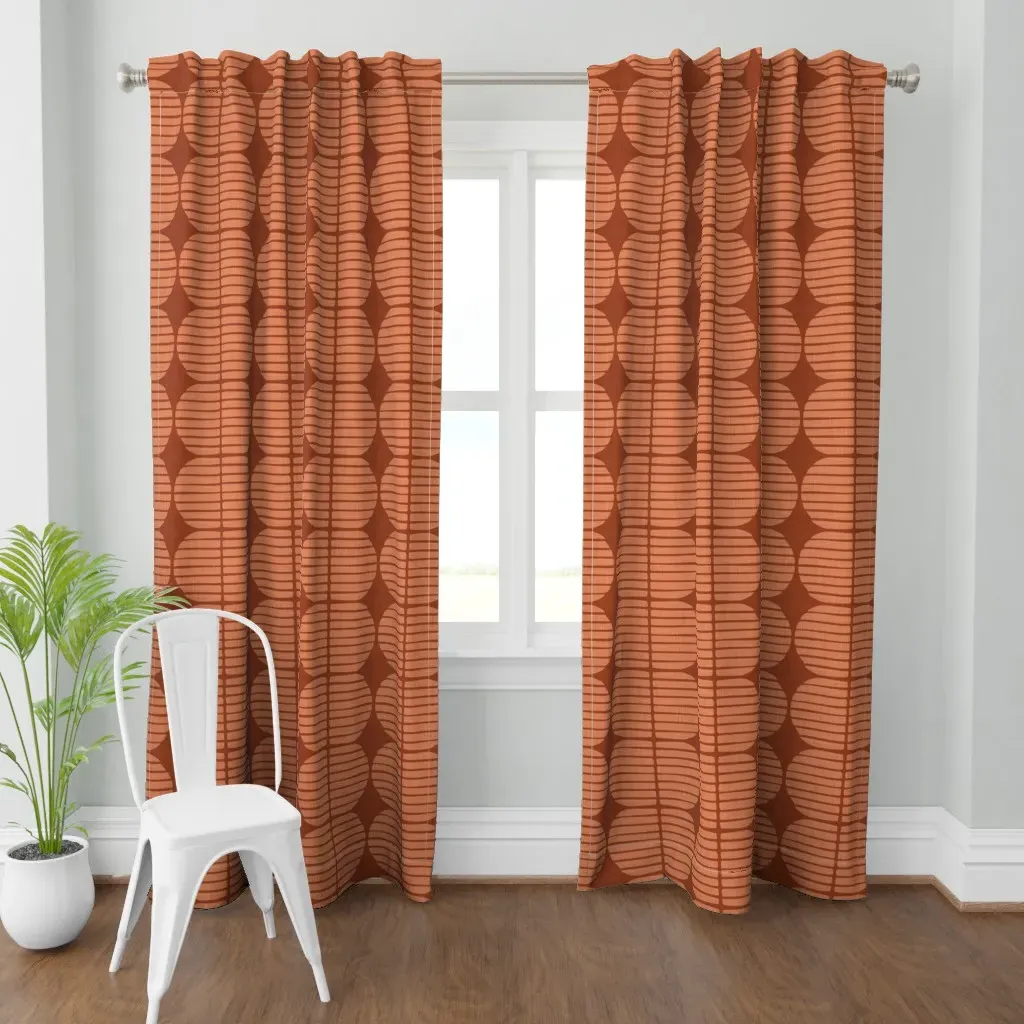 Rust Orange Curtain Panel - Terracotta product