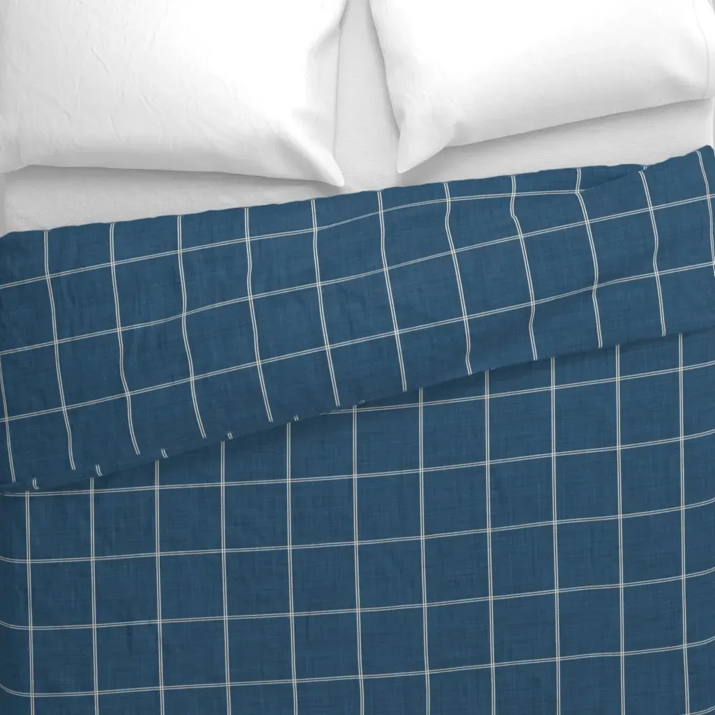 Rustic Coastal Japanese Indigo Duvet Cover alternate view