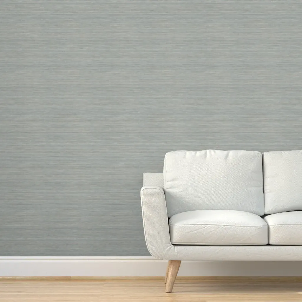 Rustic Saint-Tropez Grasscloth Peel and Stick Wallpaper - Aqua product
