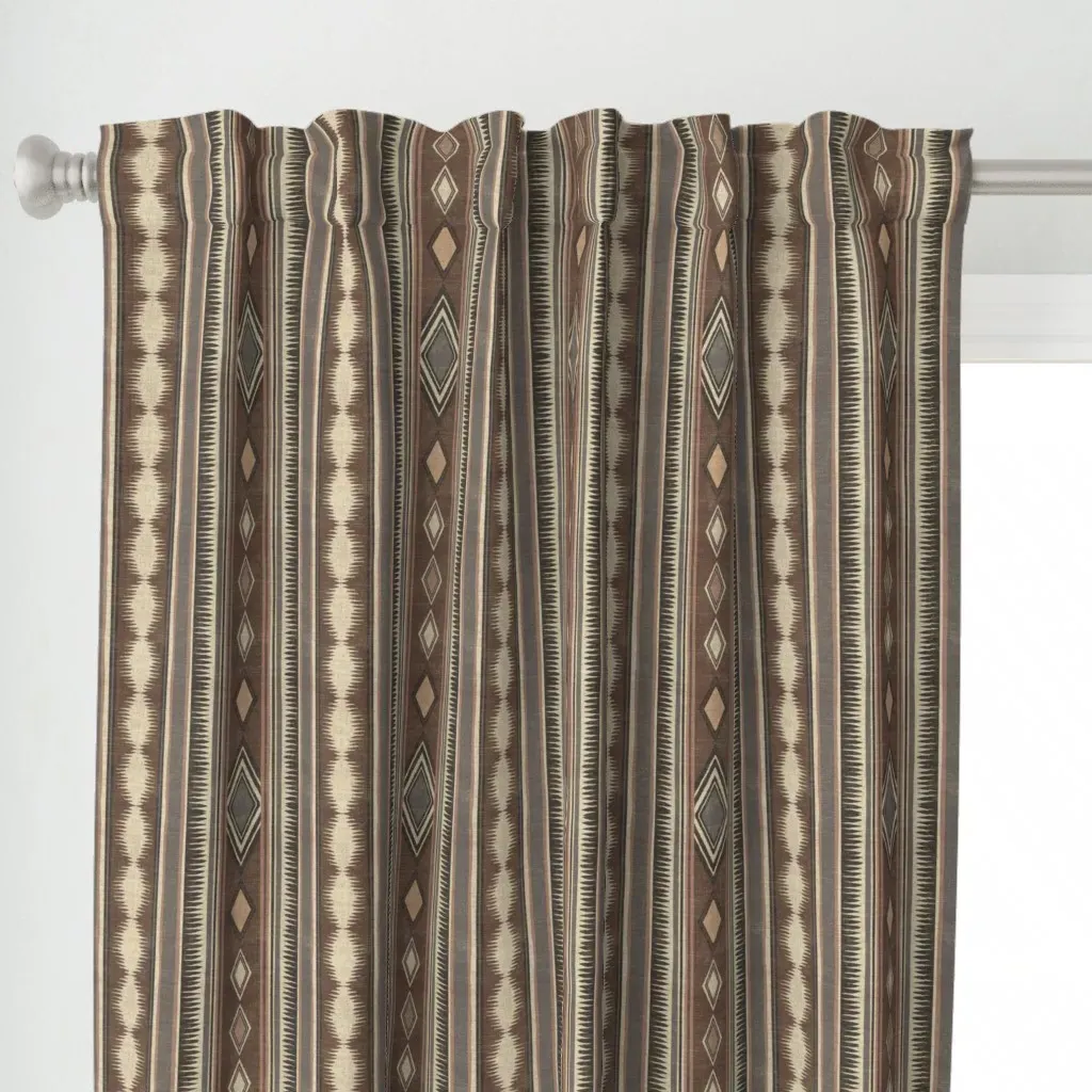 Rustic Southwest Curtain Panel - Brown alternate view