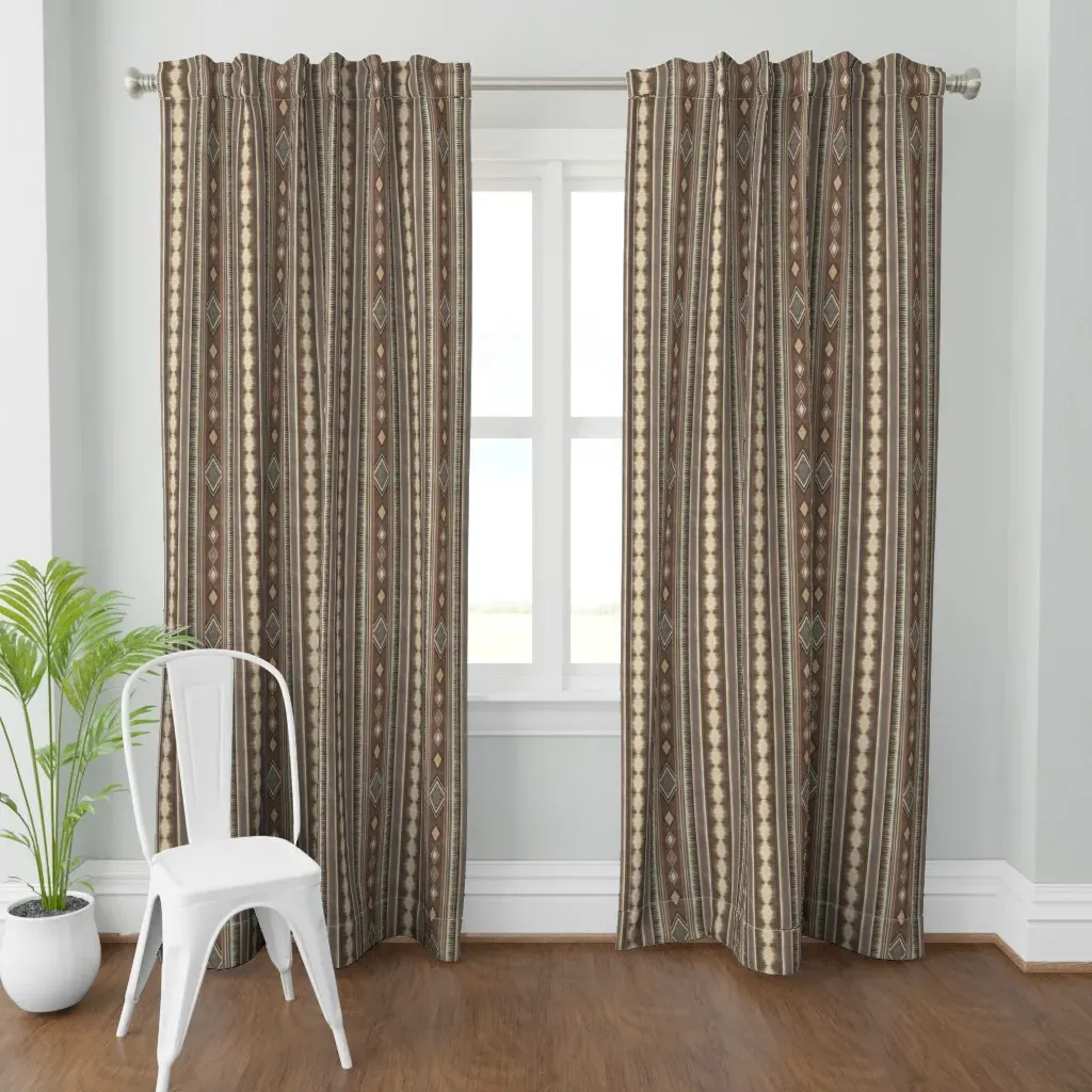 Rustic Southwest Curtain Panel - Brown product