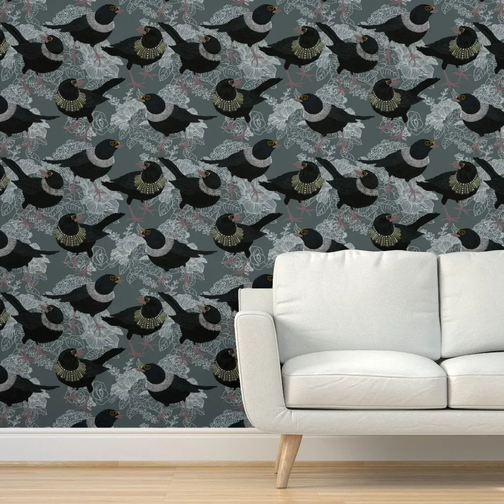 Ruth Bader Ginsbird Peel and Stick Wallpaper - Gray product