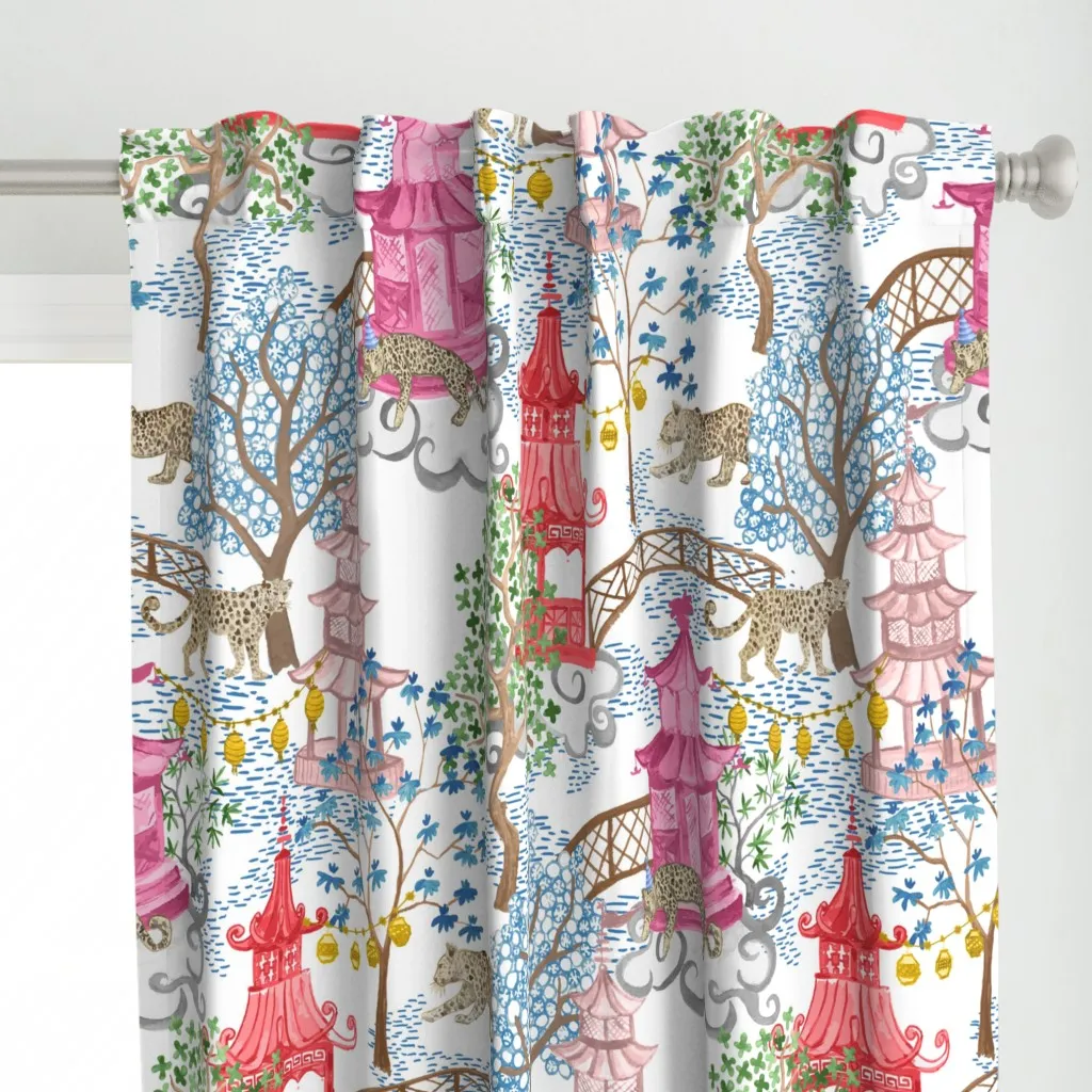 Ruth Party Curtain Panel - Pink alternate view