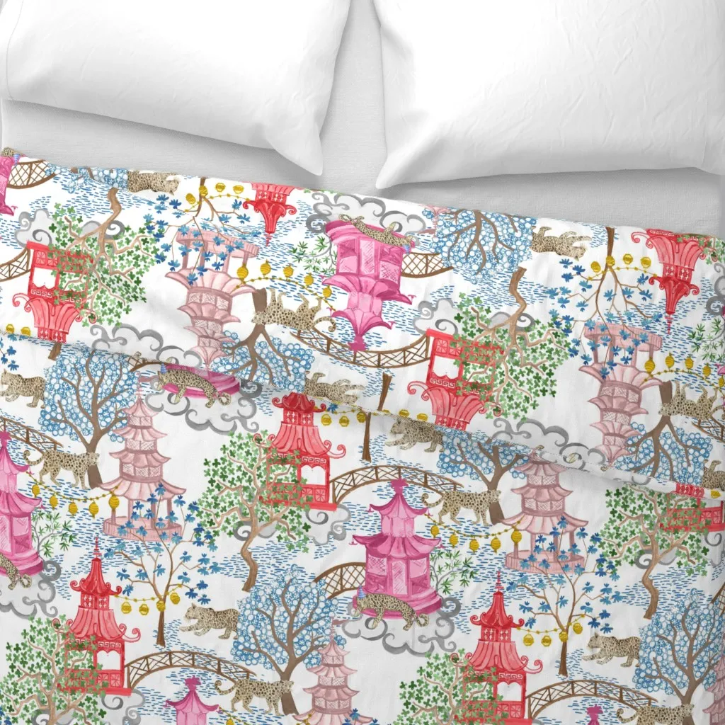 Ruth Party Leopards Duvet Cover - Pink alternate view