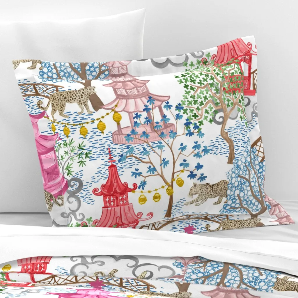 Ruth Party Leopards Standard Flanged Pillow Sham - Cotton Sateen product