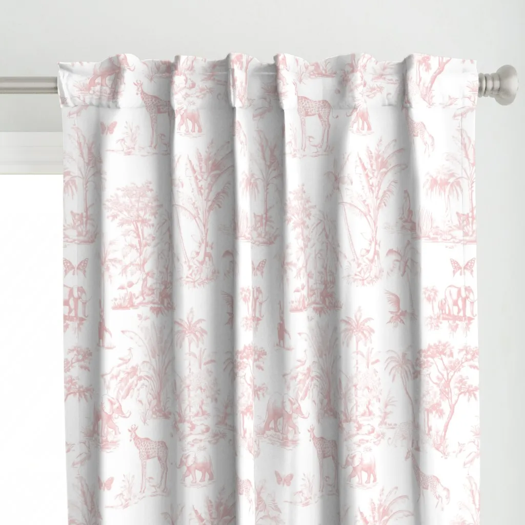 Safari Baby Pink Curtain Panel alternate view