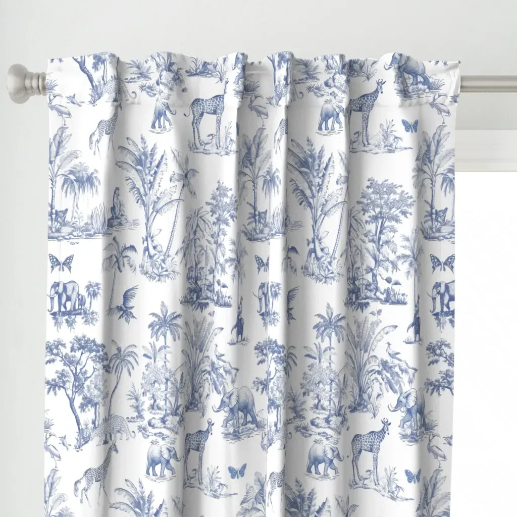 Safari Blue Curtain Panel alternate view