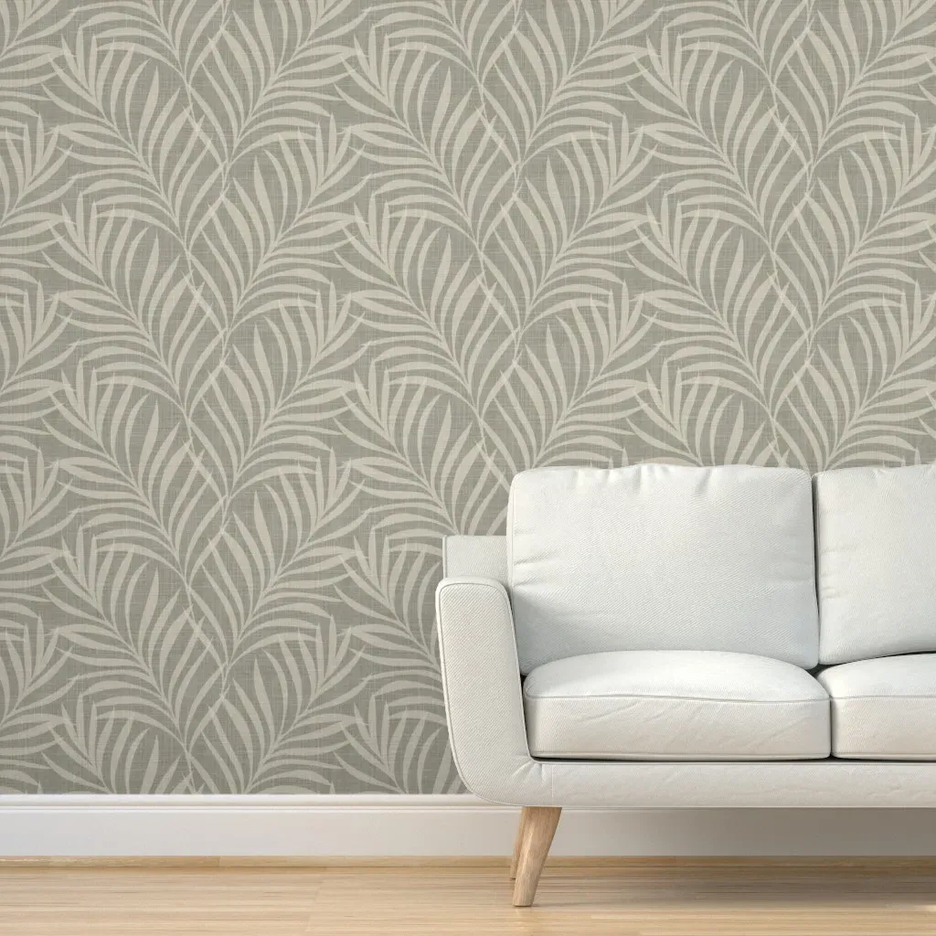 Safari Green Palm Leaf Peel and Stick Wallpaper - Beige product