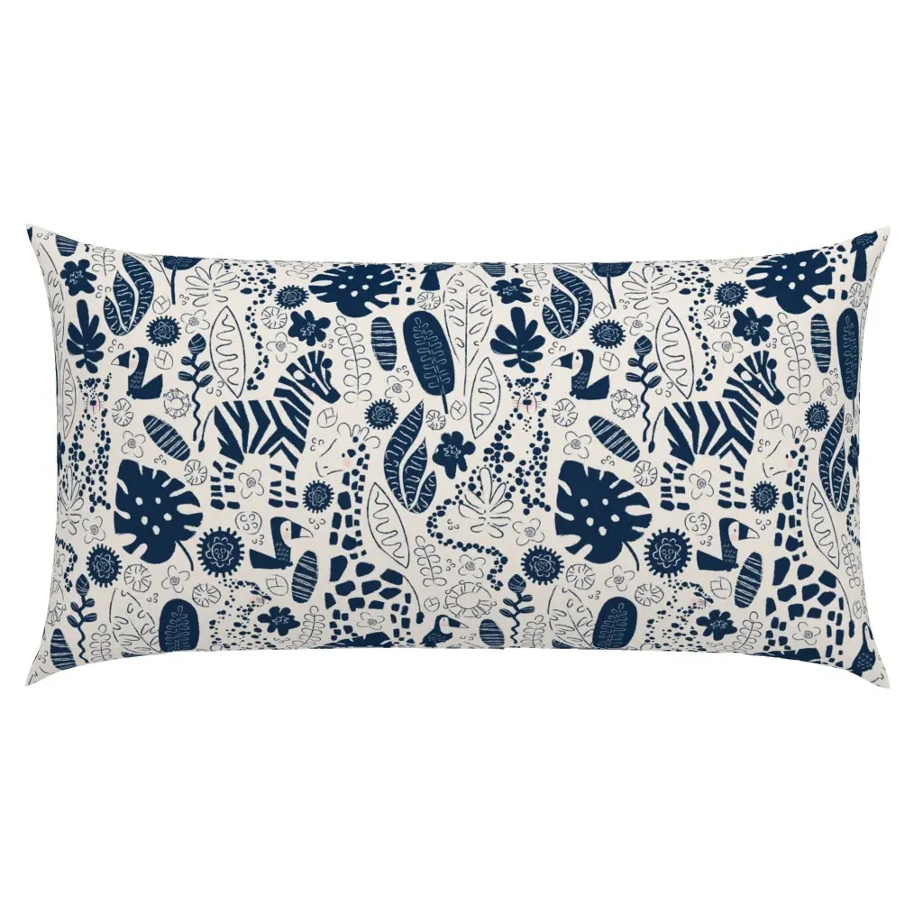 Safari King Size Pillow Sham - Navy Blue product