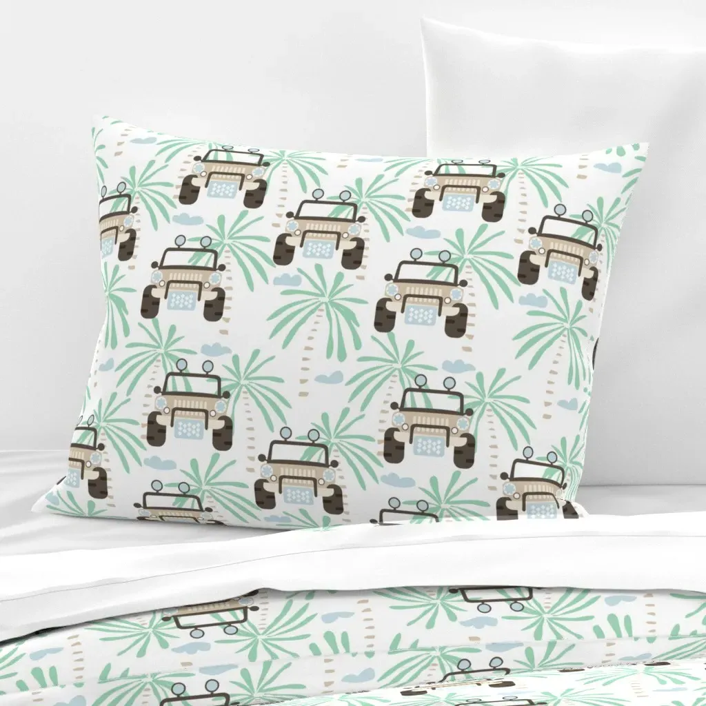 Safari Wide Cotton Sateen Standard Knife Edge Pillow - Beige product
