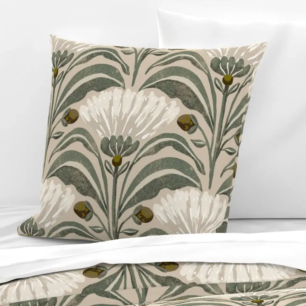 Sage Folk Botanical Euro Pillow Sham - White product