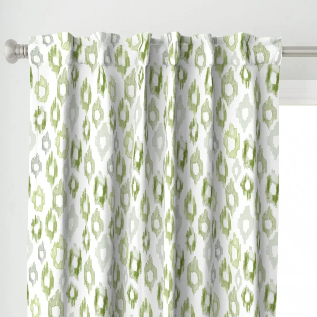 Sage Green Medium Curtain Panel - Olive Green alternate view