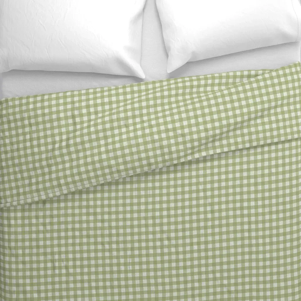Sage Green Palaka Duvet Cover alternate view