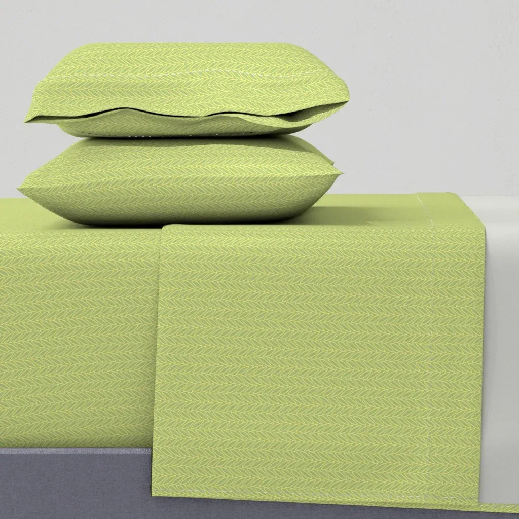 Sage Herringbone King Size Sheet Set - Sage Green product