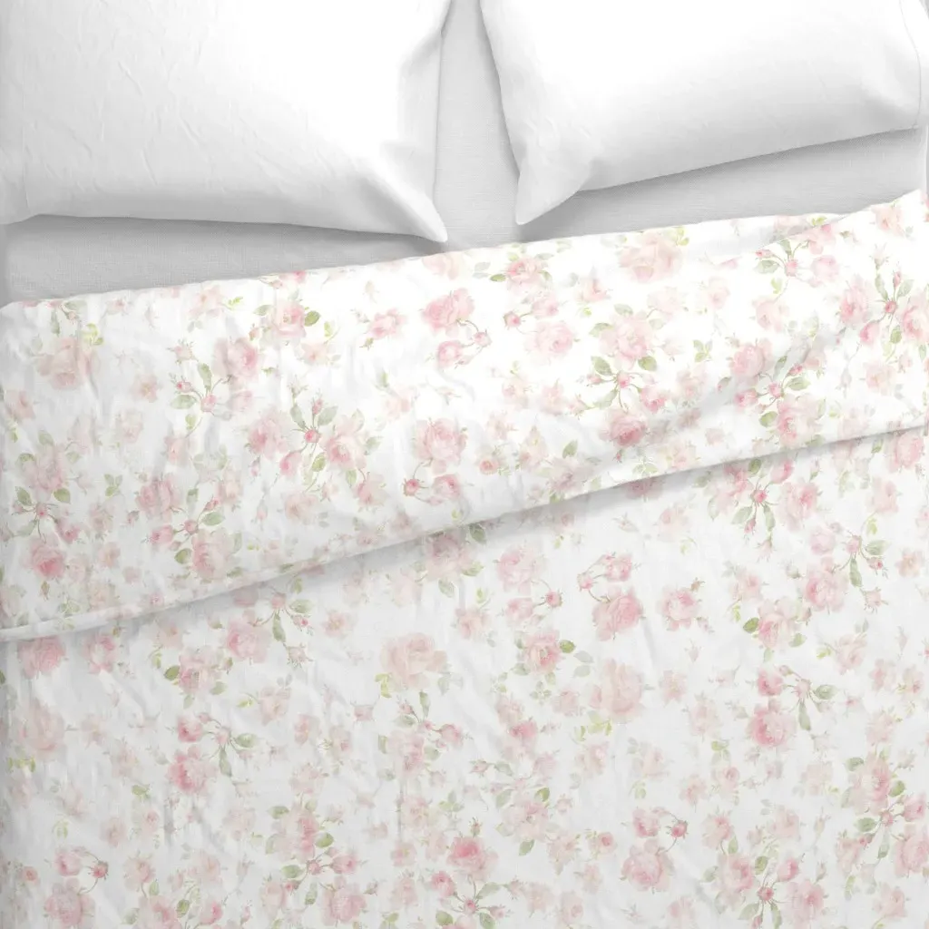 Saint Colette June Roses Peony Duvet Cover - Pink alternate view