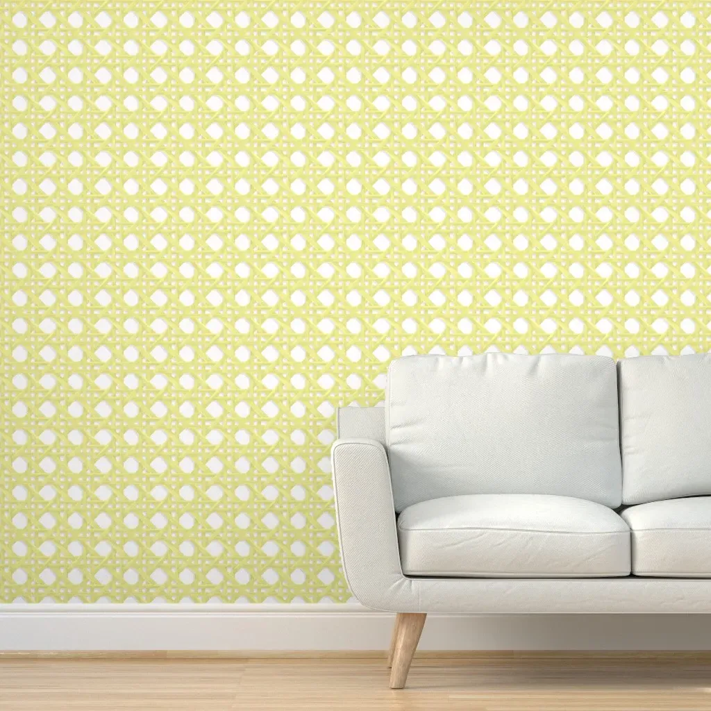 Sally Butter Peel and Stick Wallpaper - Pale Yellow, White product