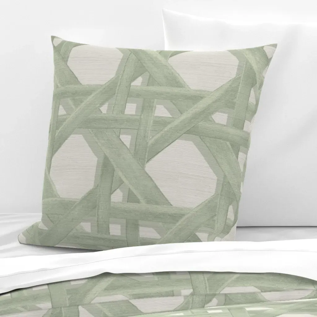 Sally Prescott Grasscloth Euro Pillow Sham - Sage Green product