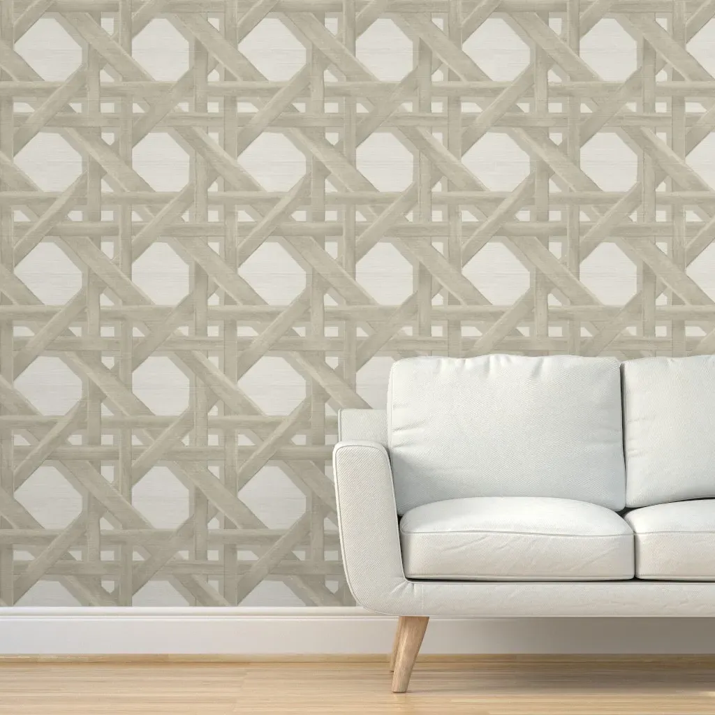 Sally Rockport Faux Grasscloth Peel and Stick Wallpaper - Gray product