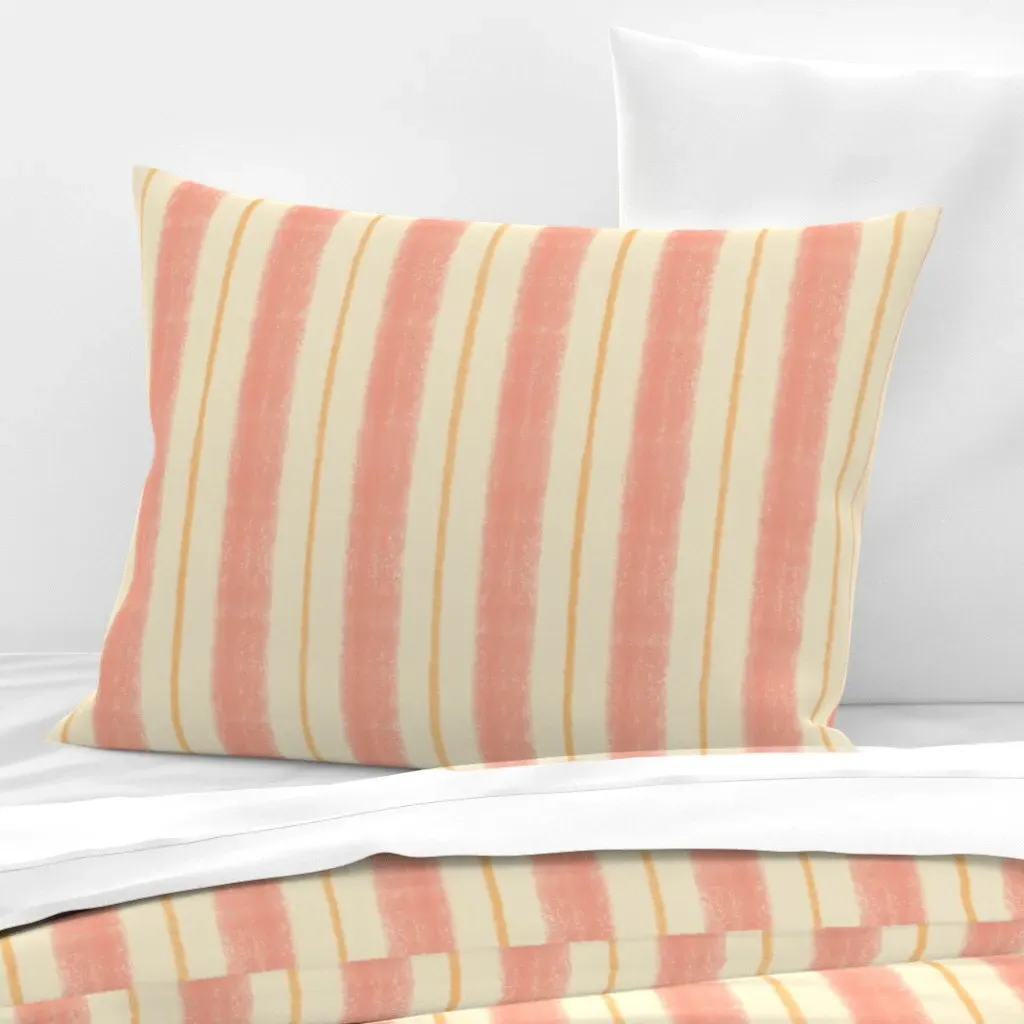 Salt Air Cabana Stripe Standard Knife Edge Pillow - Peach, Cotton Sateen product