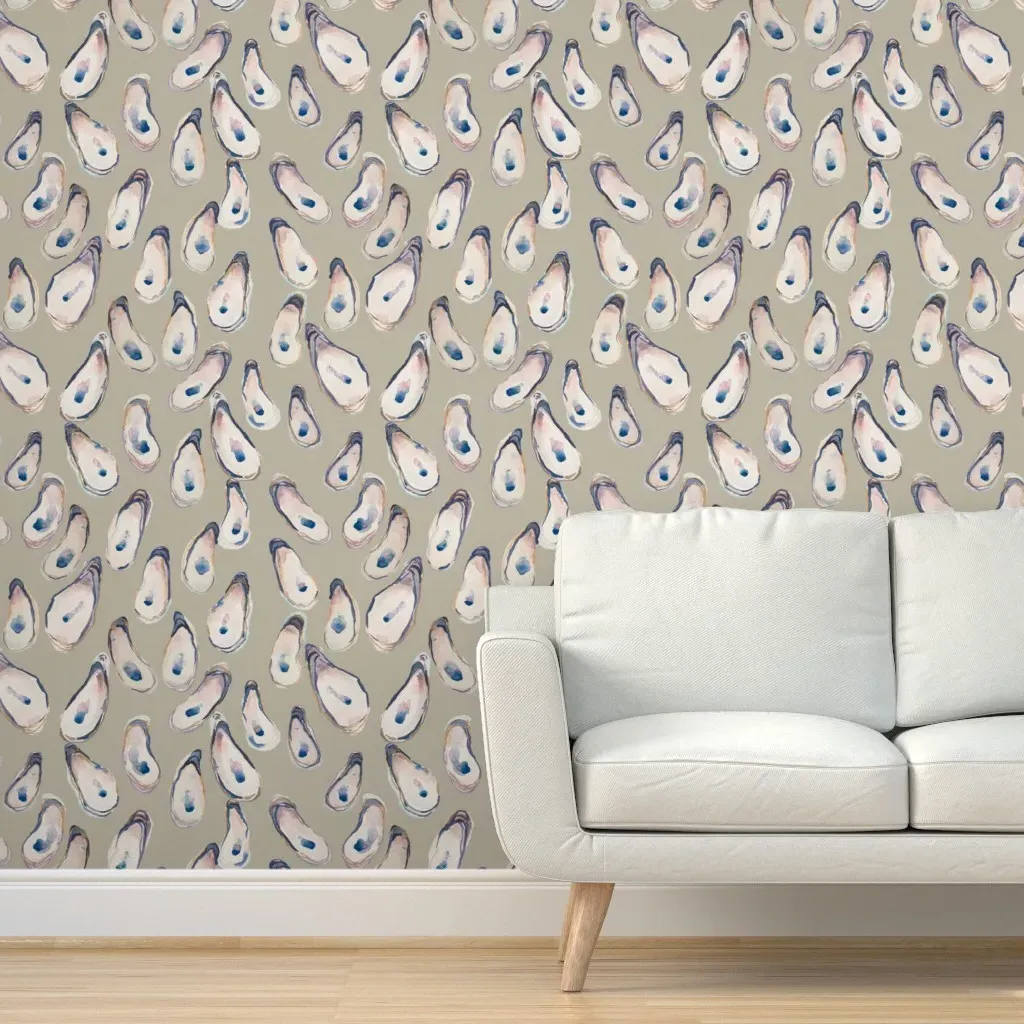 Salt Run Brown Peel and Stick Wallpaper - Oyster White product