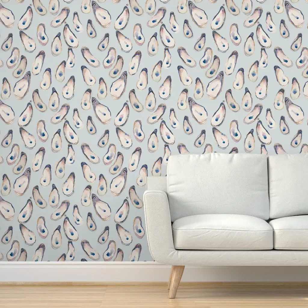 Salt Run Peel and Stick Wallpaper - Light Gray-Blue product