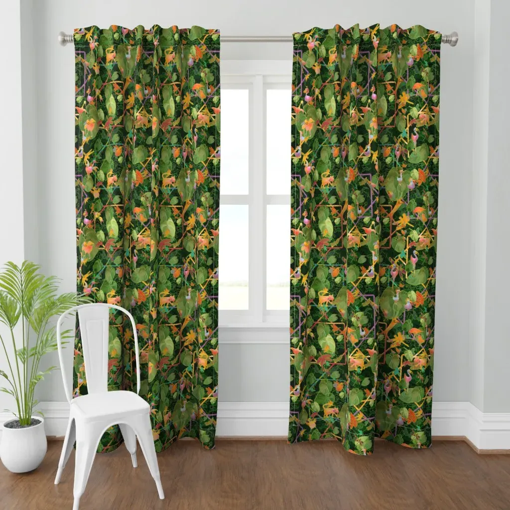 Salvador Dili Dali Curtain Panel - Green product