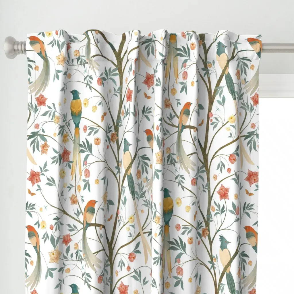 Sanctuary Curtain Panel - Teal alternate view