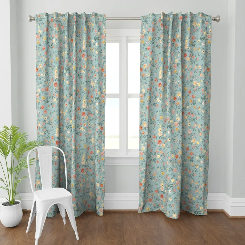 Sanctuary Flora Curtain Panel - Pale Yellow product