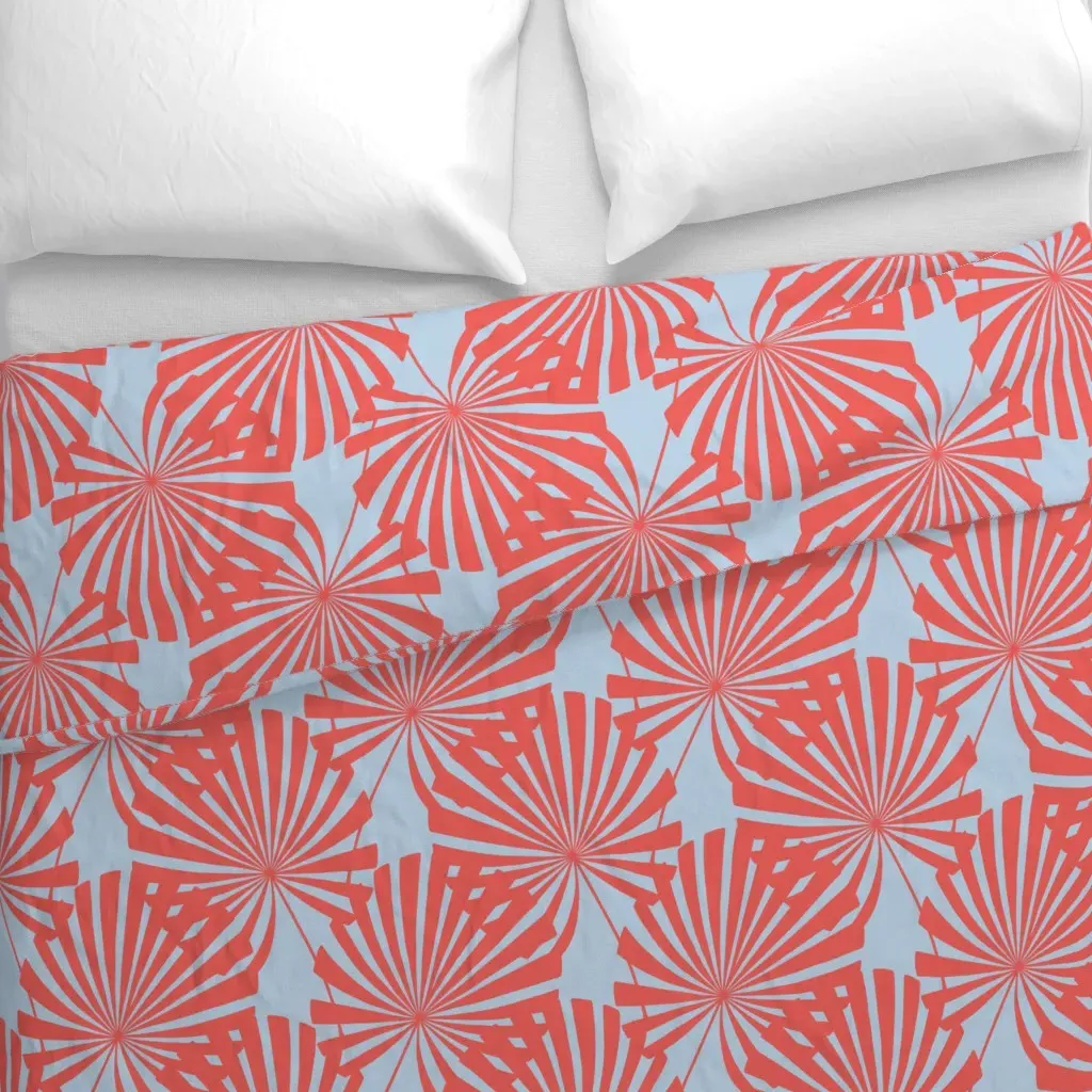 Santa Monica Duvet Cover - Coral alternate view