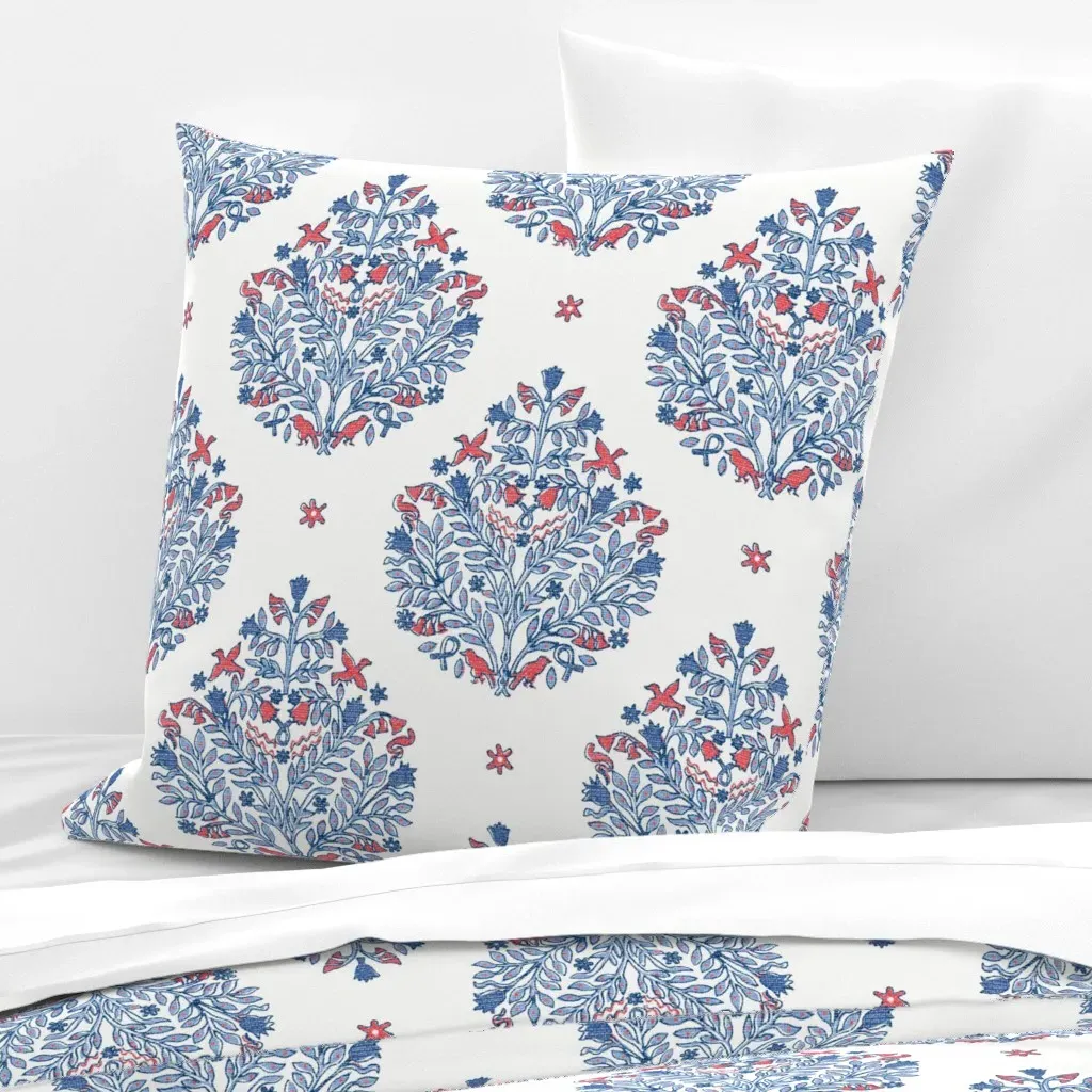 Sarah Paisley Americana Euro Pillow Sham - Blue product