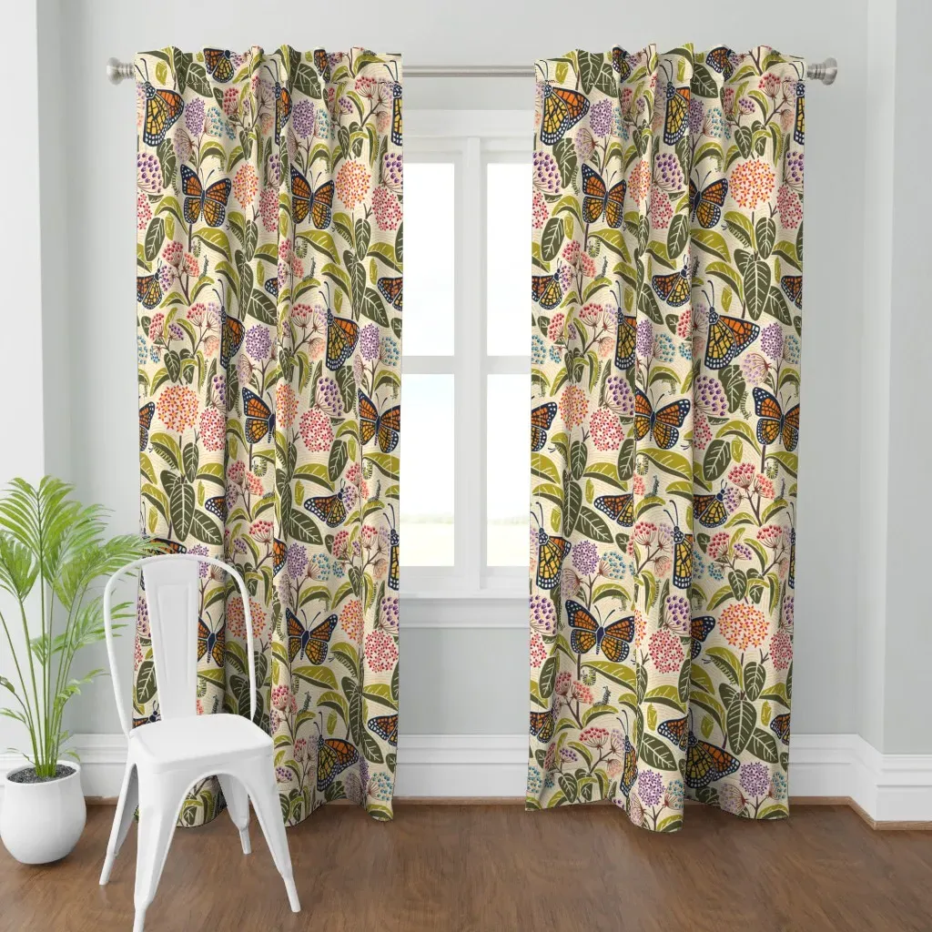 Save Our Monarchs Large Curtain Panel - Orange product