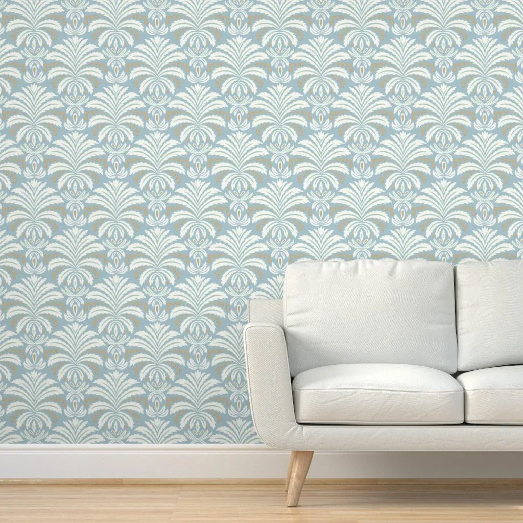 Savoy Frond Peel and Stick Wallpaper - French Blue product