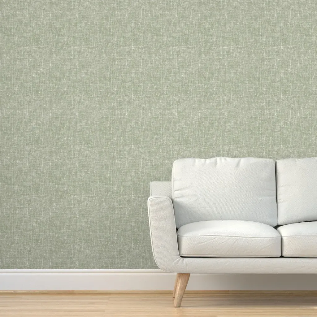 Saybrook Peel and Stick Wallpaper Textured - Sage Green, Linen Canvas product