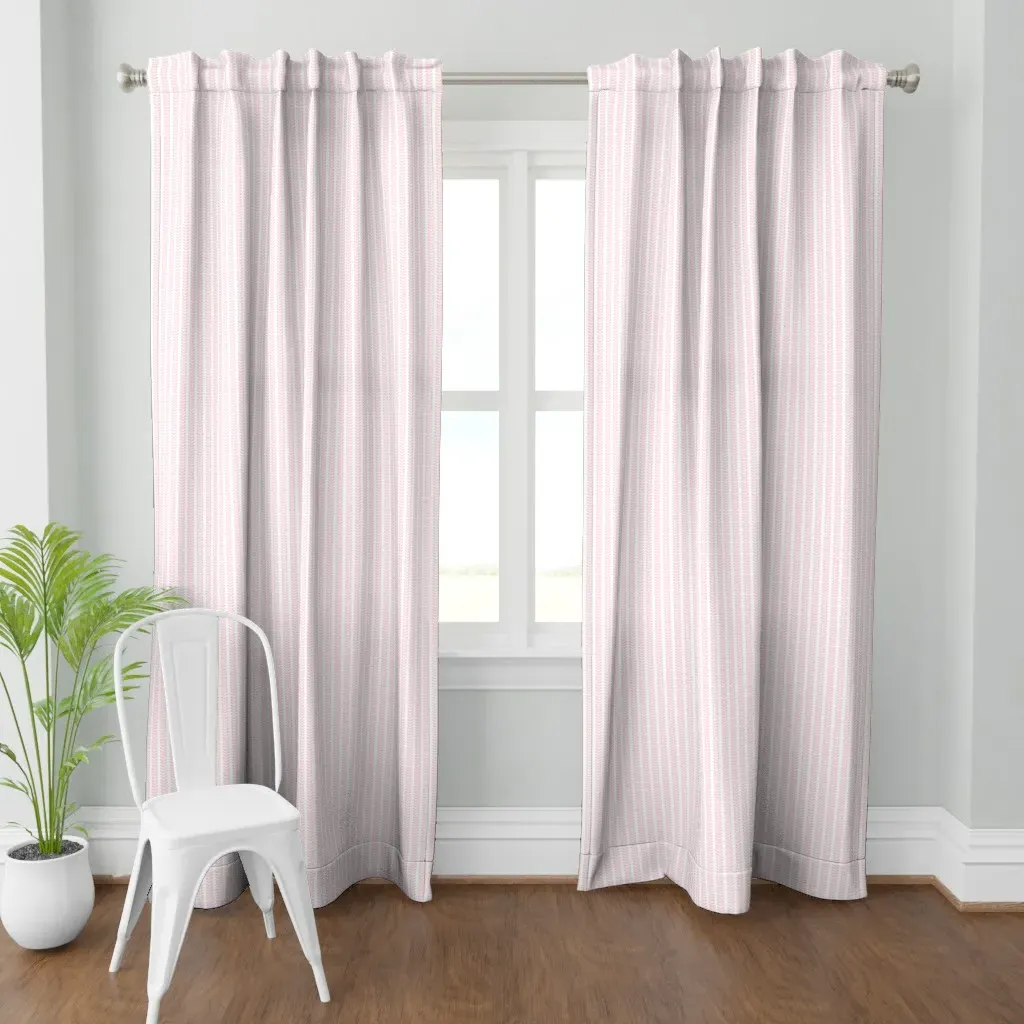 Scandi Vine Stripe Curtain Panel - Pink product