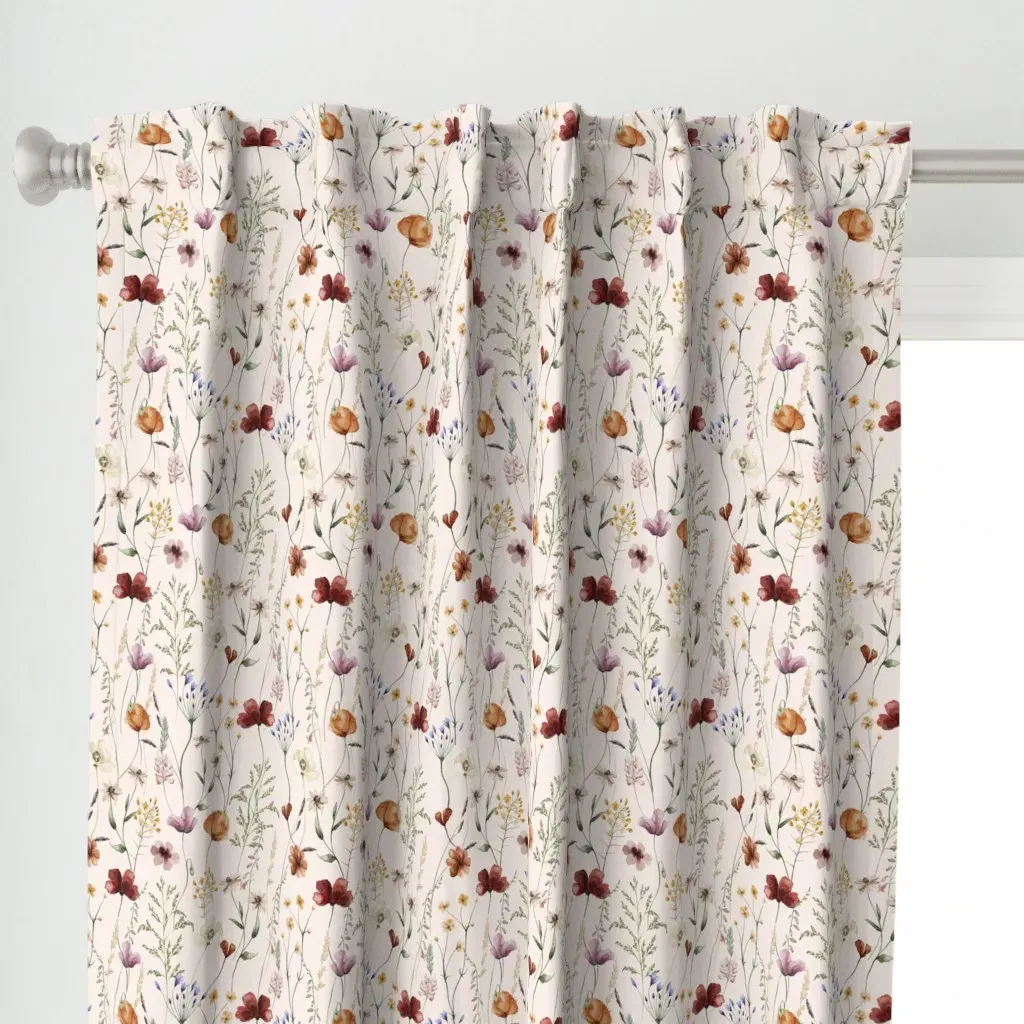 Scandinavian Curtain Panel - Dusty Rose alternate view