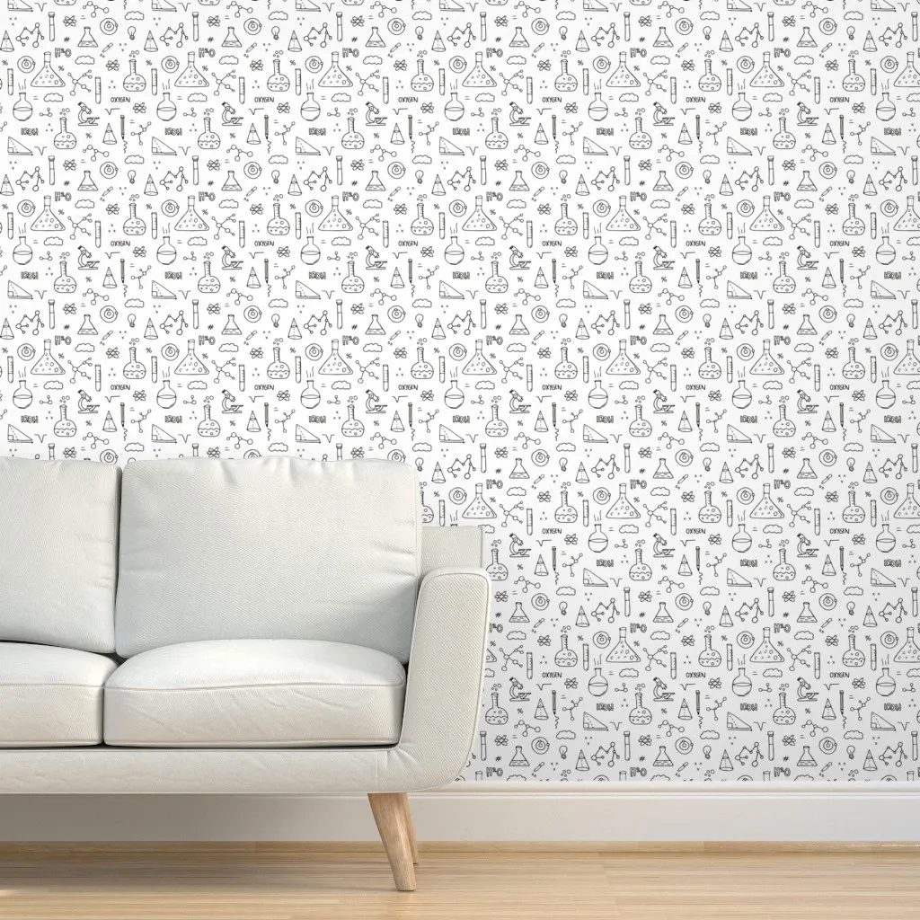Science Physics & Math Peel and Stick Wallpaper - Black product