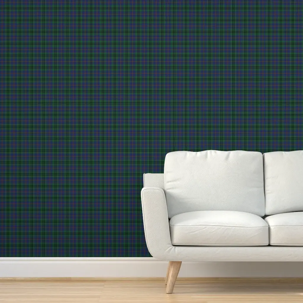 Scottish Clan Walker Tartan Plaid Peel and Stick Wallpaper - Dark Green product