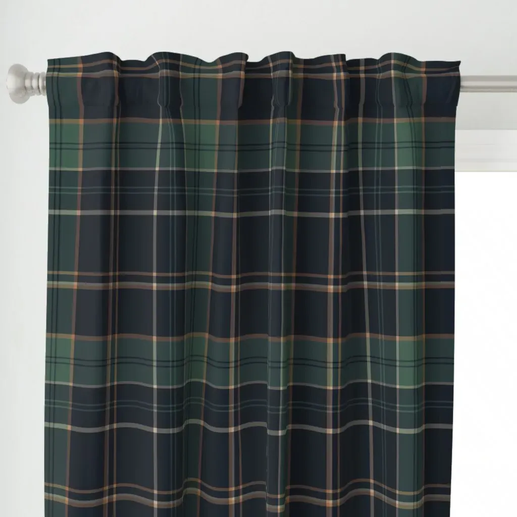Scottish (L) Curtain Panel - Teal alternate view