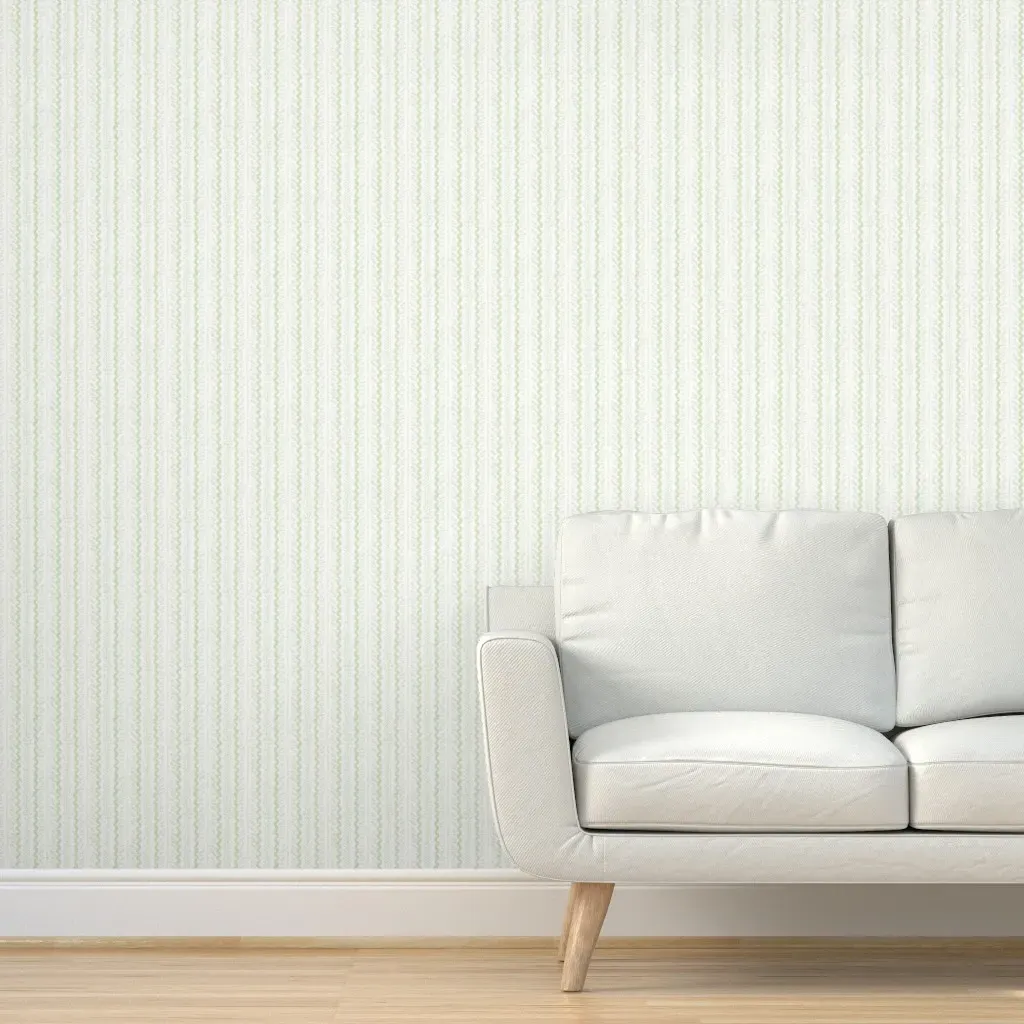 Scout Stripe Peel and Stick Wallpaper - Sage Green product