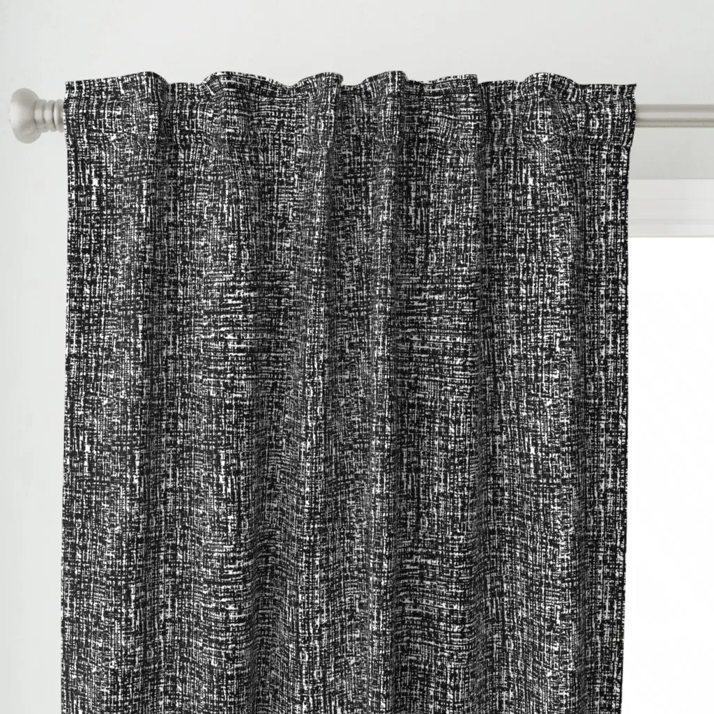Scratchy Curtain Panel - Black alternate view