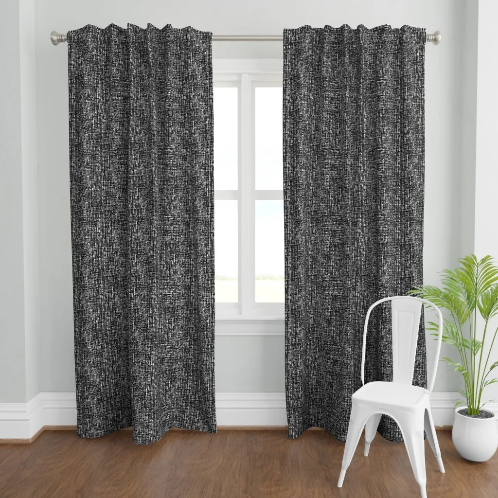 Scratchy Curtain Panel - Black product
