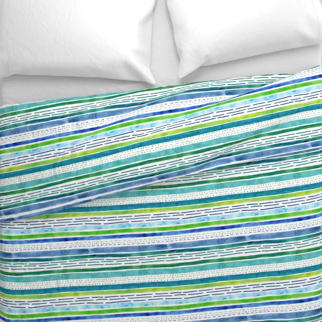 Sea Currents Duvet Cover - Teal alternate view